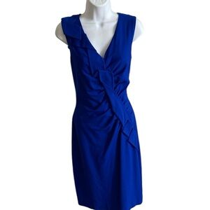 Cache Womens Royal Blue Sleeveless Dress Size 8